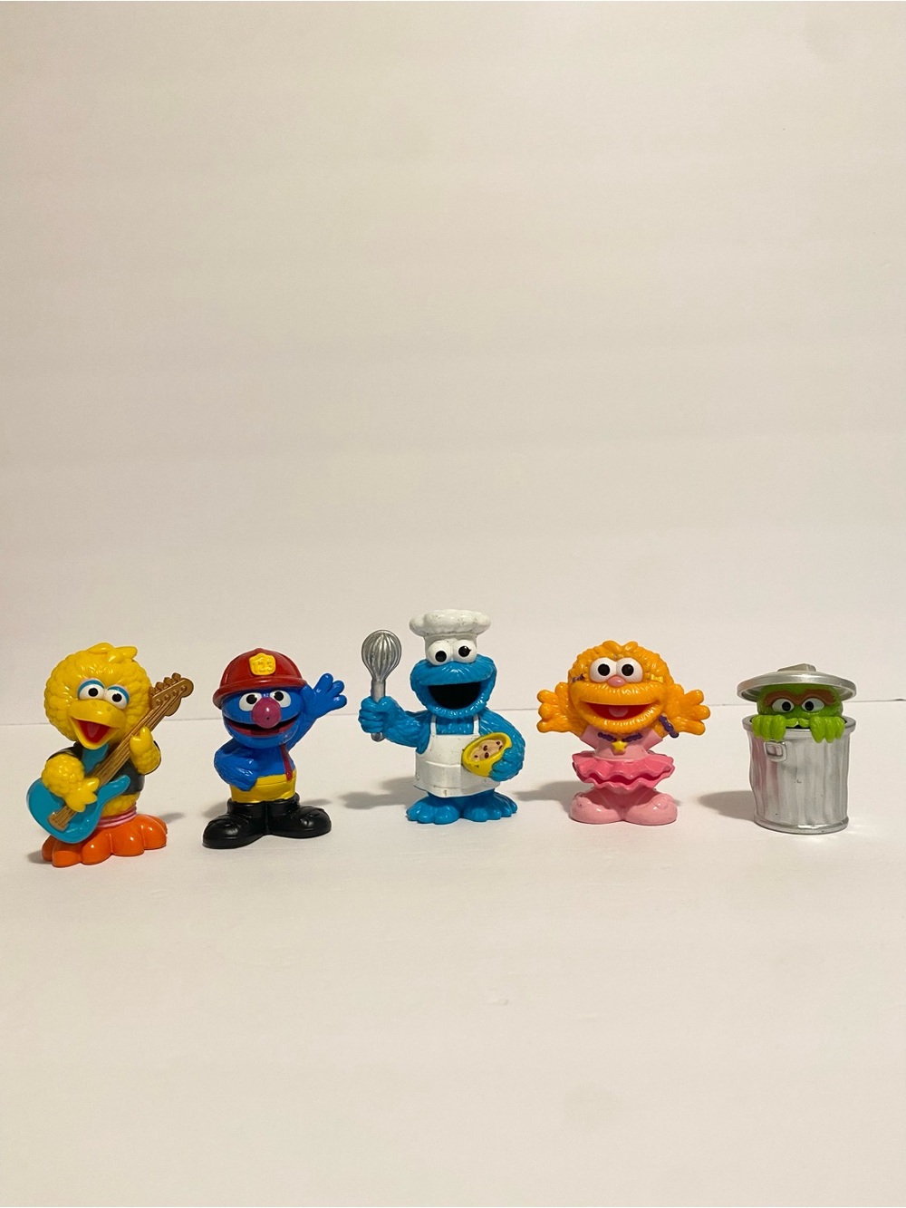 Sesame Street Lot Action Figure Cake Topper Toy Grover Oscar Big Bird Cookie